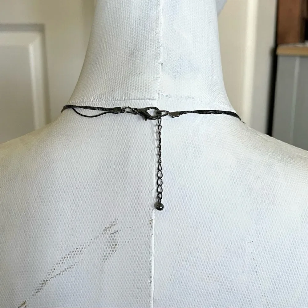 Three strand beaded necklace